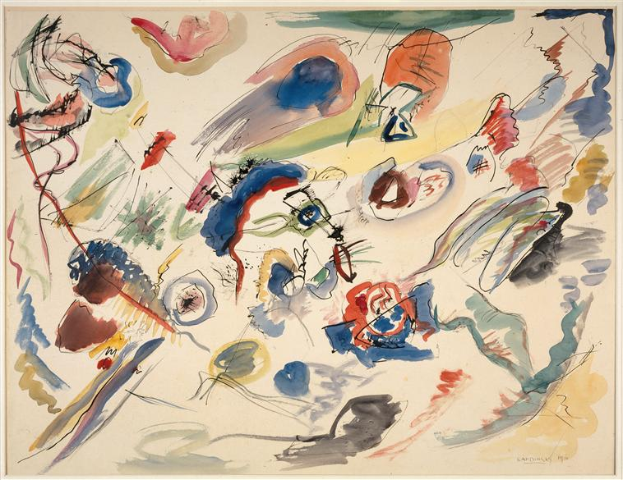Ein lebendiges, abstraktes Gemälde namens 'Untitled' von KÜNSTLER aus dem Jahr 1958, das eine dynamische Komposition aus verschiedenen Farben und Formen zeigt und im Museum of Modern Art in New York City ausgestellt ist.