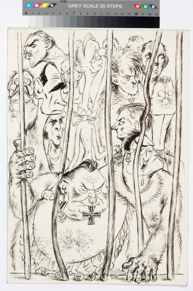 Comic-Seite mit dem Titel "Grimm Fairy Tales 1-A von Dark Horse" zeigt verängstigte Menschen hinter Gittern unter einem tiefblauen Nachthimmel mit Sternen, Text unten in fetter weißer Schrift.